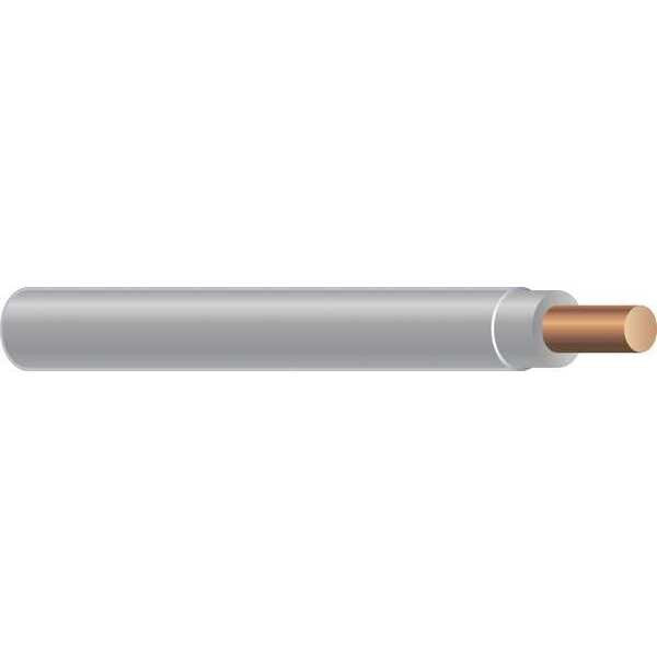 Building Wire, THHN, 10 AWG, 2,500 ft, Gray, Nylon Jacket, PVC Insulation