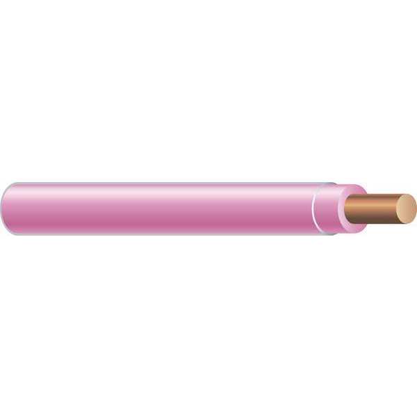 Building Wire, THHN, 10 AWG, 500 ft, Pink, Nylon Jacket, PVC Insulation
