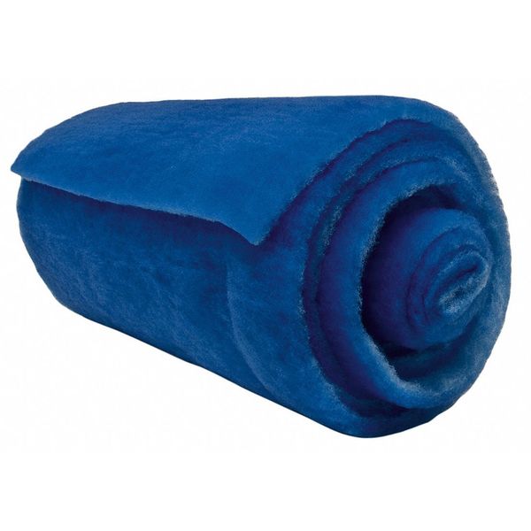 25 in x 45 ft x 2 in Polyester Air Filter Roll MERV 8, Blue/White