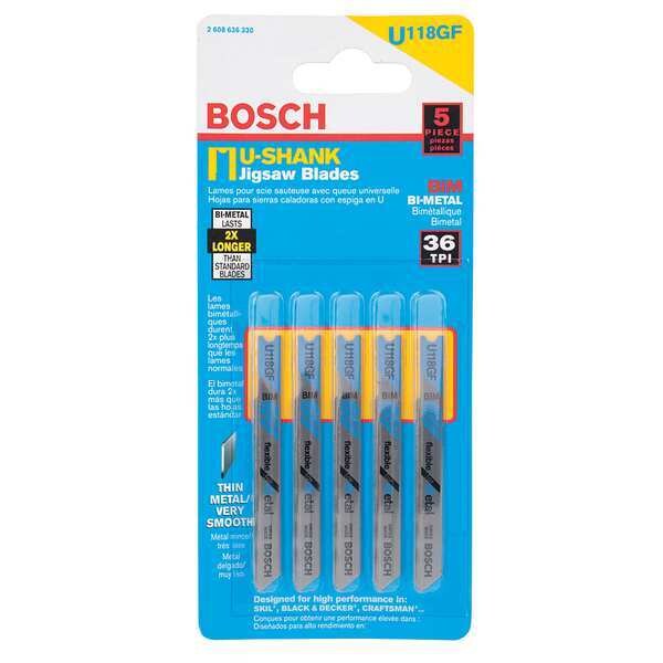 Jigsaw Blade, U-Shank, 2-3/4 In. L, PK5