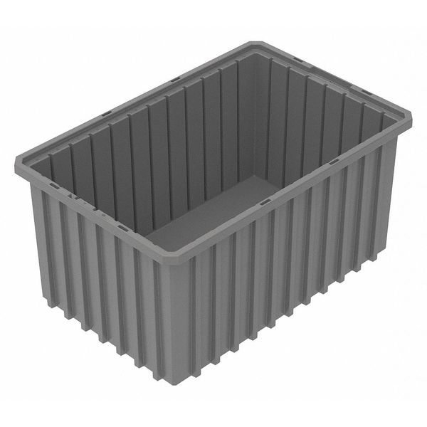 Divider Box, Gray, Industrial Grade Polymer, 16 1/2 in L, 10 7/8 in W, 8 in H