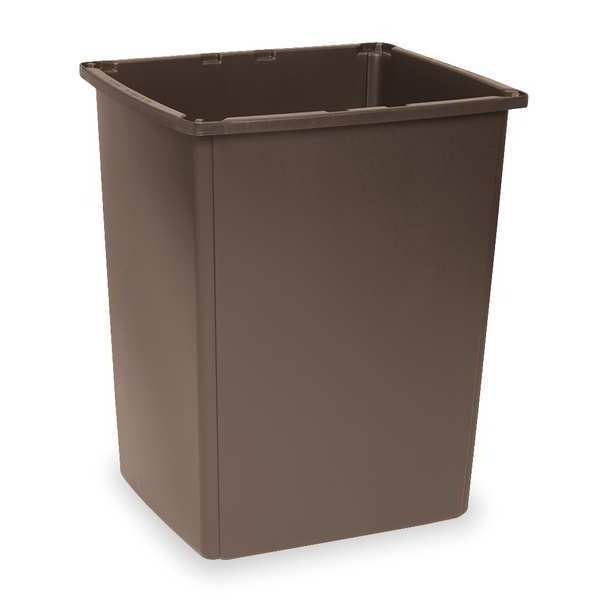 56 gal Canopy Trash Can Top, 23 in W/Dia, Brown, Resin, 2 Openings