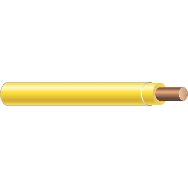 Building Wire, THHN, 12 AWG, 500 ft, Yellow, Nylon Jacket, PVC Insulation