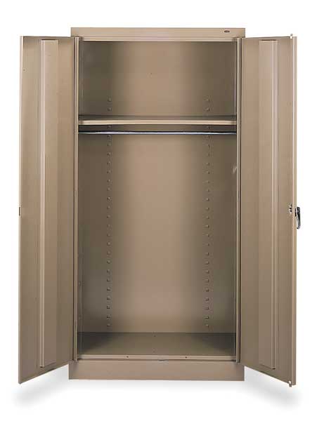 24 ga. ga. Steel Wardrobe Storage Cabinet, 36 in W, 72 in H