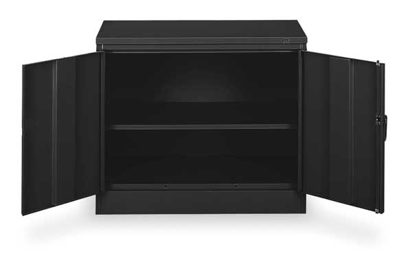 24 ga. ga. Carbon Steel Storage Cabinet, 36 in W, 30 in H, Stationary