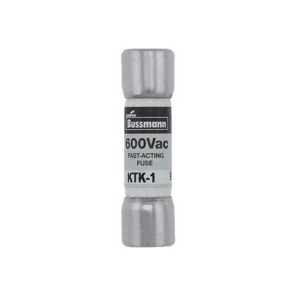 Fuse, Fast Acting, 1A, KTK Series, 600V AC, Not Rated, 1-1/2