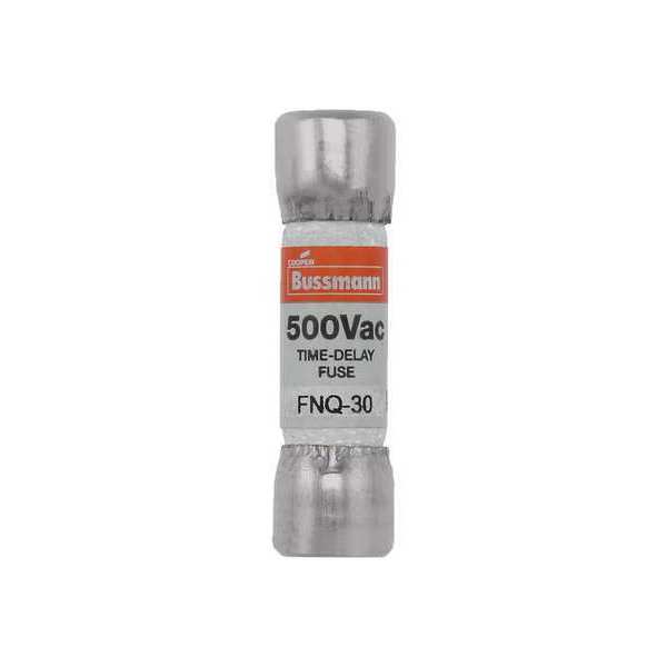 Fuse, Time Delay, 30A, FNQ Series, 500V AC, Not Rated, 1-1/2