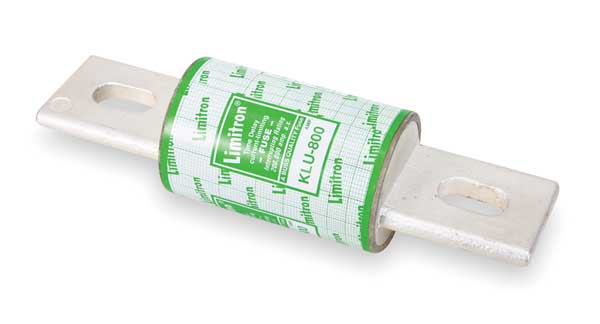 Fuse, Time Delay, 800 A, KLU Series, 600V AC, Not Rated, 8-5/8