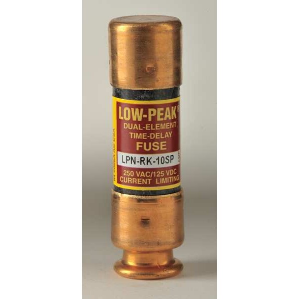 Fuse, Time Delay, 10A, LPN-RK-SP Series, 250V AC, 125V DC, 2