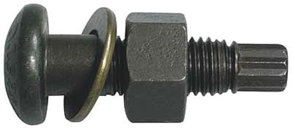 Grade A490, 1 1/8 in Tension Control Bolt, Black Oxide Steel, 5 in L, 60 PK