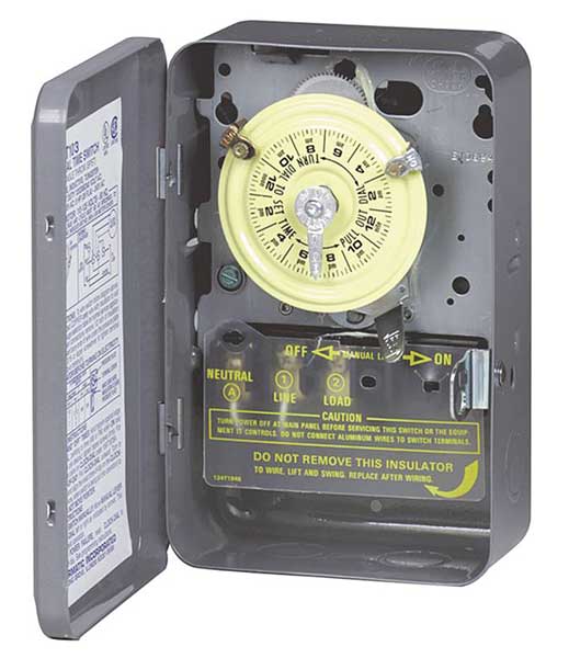 Electromechanical Timer, 24 hr., 40A, NEMA1
