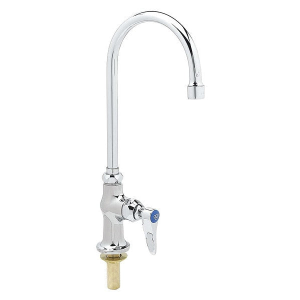 Manual Single Hole Mount, 1 Hole Gooseneck Bar Faucet, Polished chrome