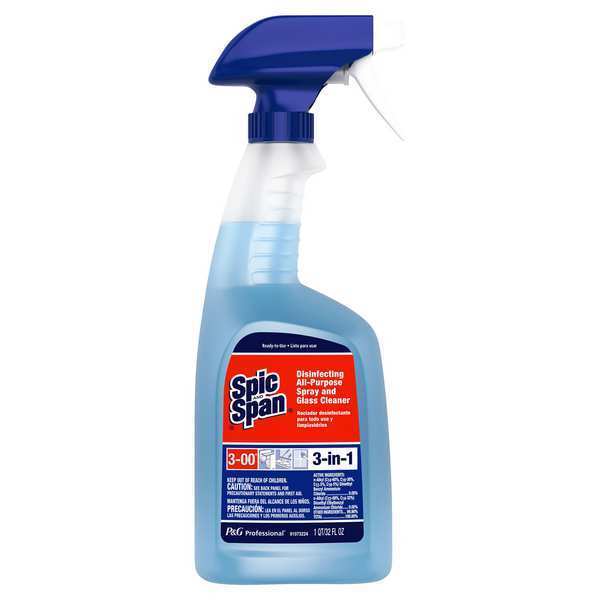 Cleaner and Disinfectant, 32 oz. Trigger Spray Bottle, Unscented, 8 PK