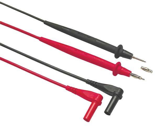 Test Leads, 60 In. L, Black/Red
