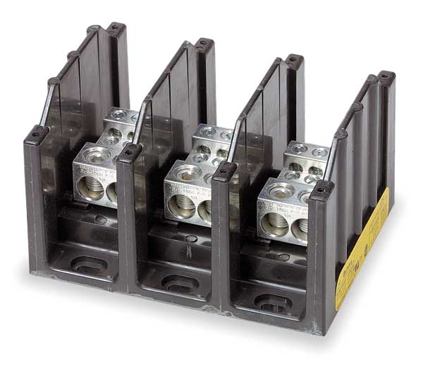 Pwr Dist Block, 350A, 3P, 600VAC, 2P Primary