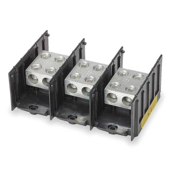 Pwr Dist Block, 760A, 3P, 6AWG-500 MCM, 600V