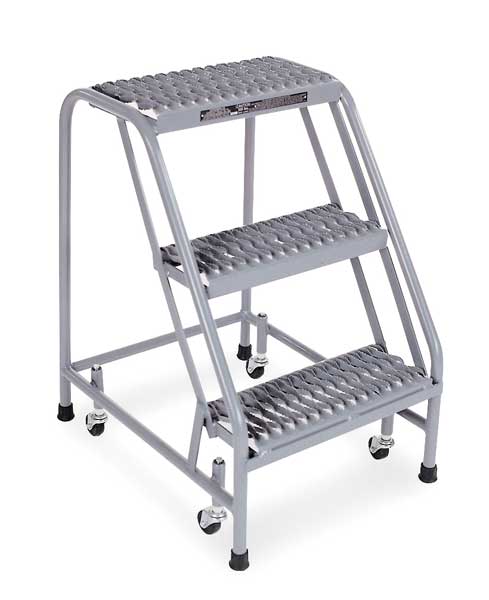 30 in H Steel Rolling Step, 3 Steps