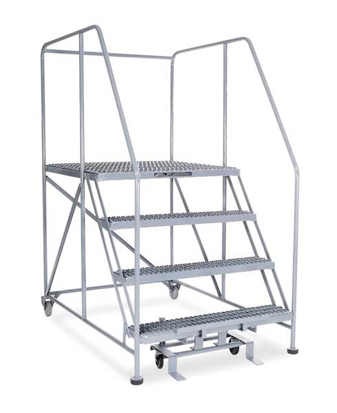 Rolling Work Platform, Single Side, Steel 40 In H