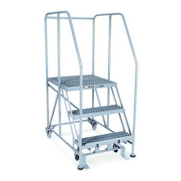 Rolling Work Platform, Single Side, Steel 30 In H