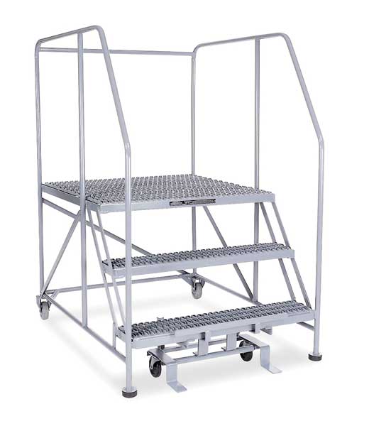 Rolling Work Platform, Single Side, Steel 30 In H