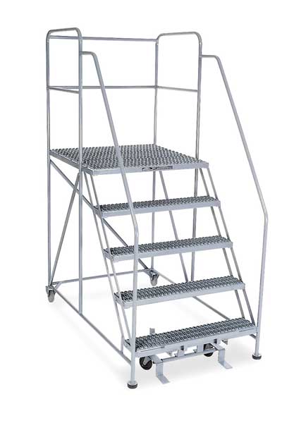 Rolling Work Platform, Single Side, Steel 50 In H