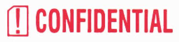Microban Message Stamp, Confidential, 3/8
