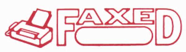 Microban Message Stamp, Faxed, 3/16