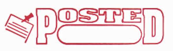 Microban Message Stamp, Posted, 1/4