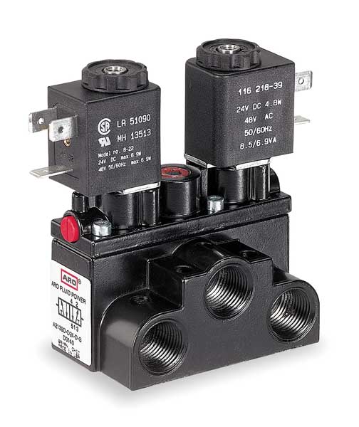 Solenoid Air Control Valve, 3/8 In, 24VDC