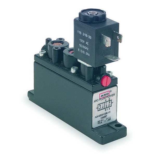 Solenoid Air Control Valve, 1/4 In, 24VDC, CFM: 61