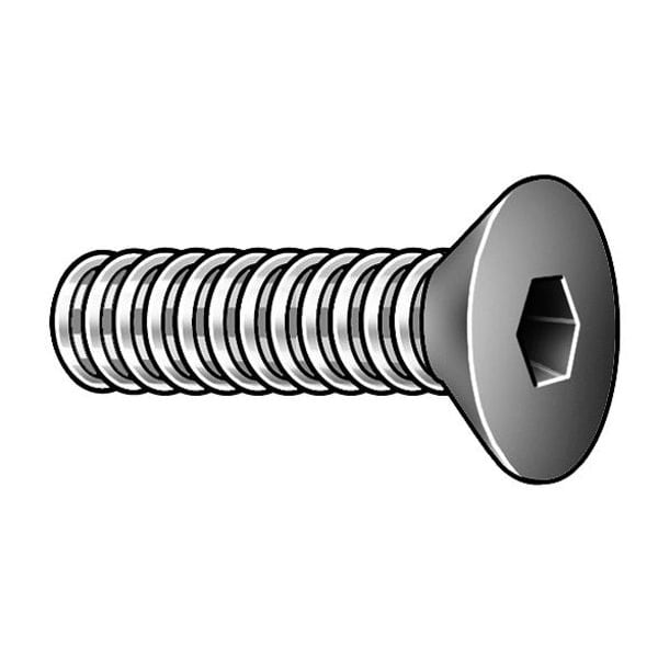 M2-0.40 Socket Head Cap Screw, Black Oxide Steel, 5 mm Length, 25 PK