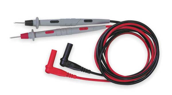 Test Leads, 48 In. L, Black/Red, 1000VAC, PR