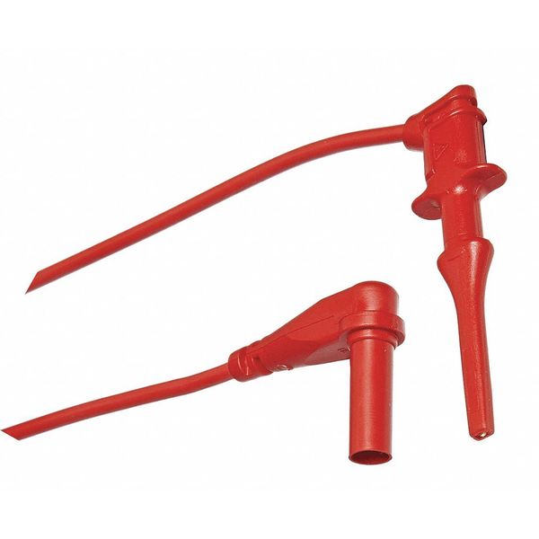 Mini Hook Test Lead, 48 In. L, Red, 300VAC