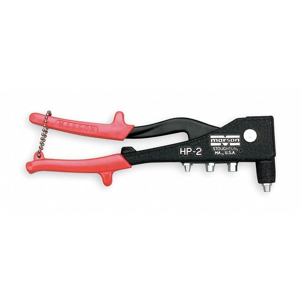 Riveter, Deluxe, 3/32, 1/8, 5/32, 3/16 In, Interchangeable