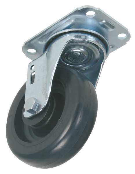 Swivl Plt Castr, Polyolfin, 3 in., 176 lb, D