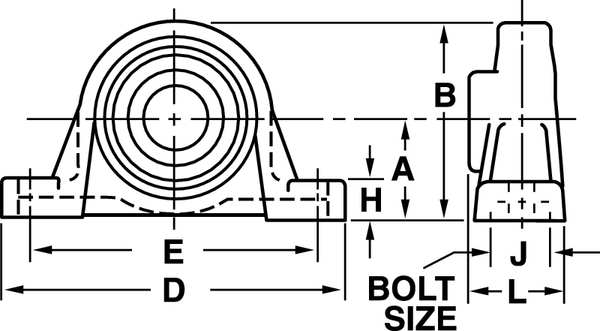 Pillow Block Bearing, Ball, 3/4