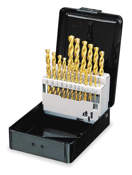 21PC 118Â° General Purpose Jobber Lngth Drill Set Cle-Line 1899 Steam Oxide HSS RHS/RHC 1/16-3/8x1/64