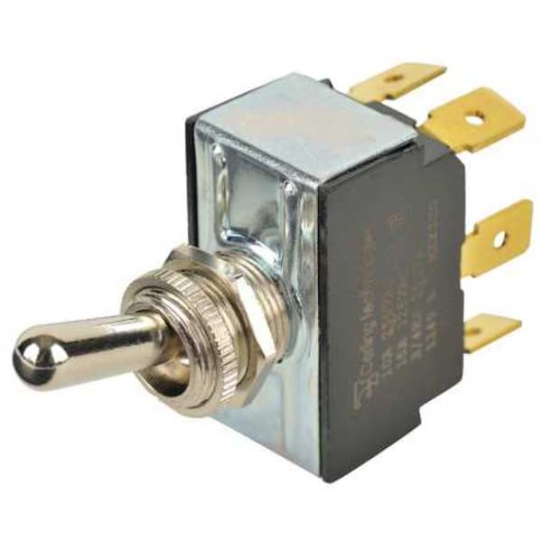 Toggle Switch, DPDT, 6 Connections, On/Off/On, 3/4 hp, 10A @ 250V AC, 15A @ 125V AC