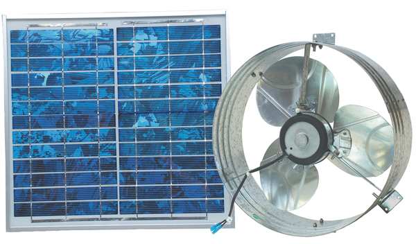 433 CFM Solar Powered Gable Mount Power Attic Ventilator with Panel