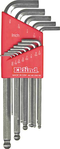 13 Piece SAE L-Shape Hex Key Set, 13313