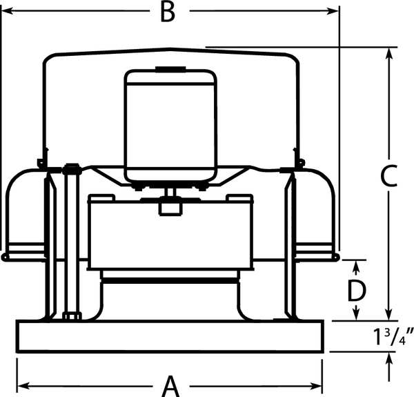 Downblast Vent, Direct Drive, 13-1/4 In, RPM: 860