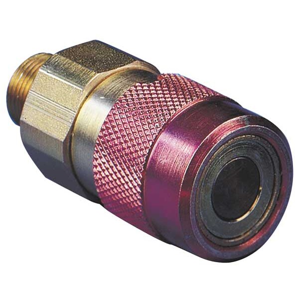 Hydraulic Quick Connect Hose Coupling, Steel Body, Push-to-Connect Lock, 3/8