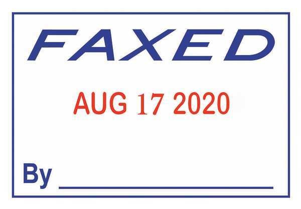 Message Date Stamp, 4 Bands, Faxed