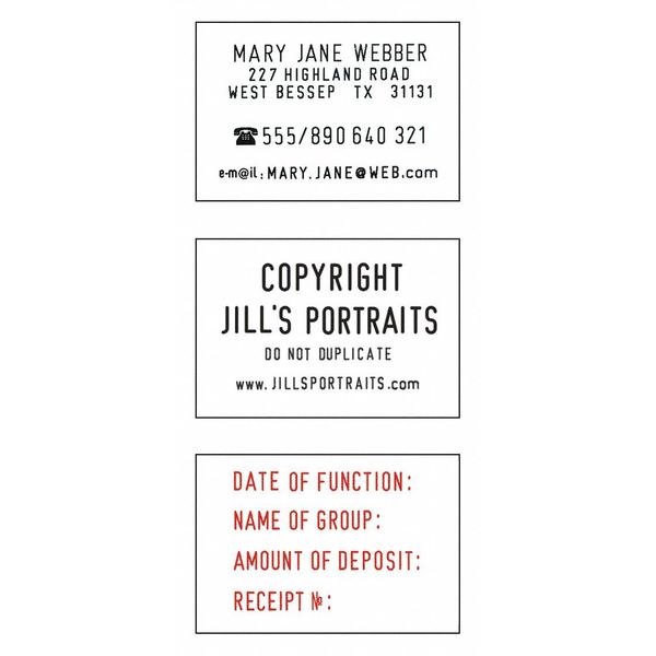 Stamp, Custom Kit, Black Ink