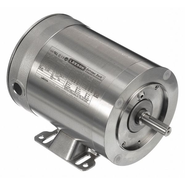 Washdown Motor, 3 Ph, TENV, 1/2 HP, 1725 rpm