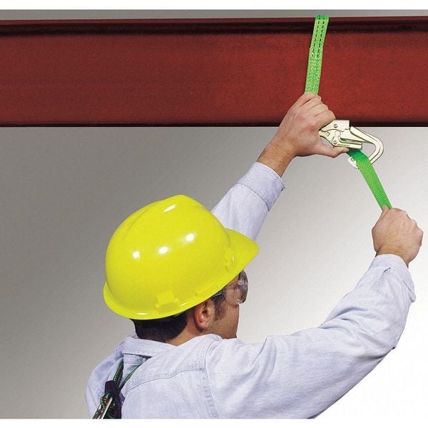 Shock Absorbing Lanyard, 6 ft., 310 lb. Weight Capacity, Green