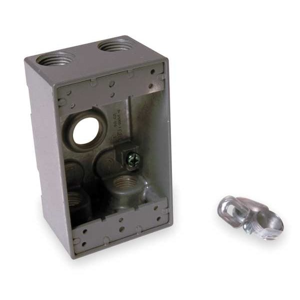 Weatherproof Box, 1/2 in Hub, Aluminum