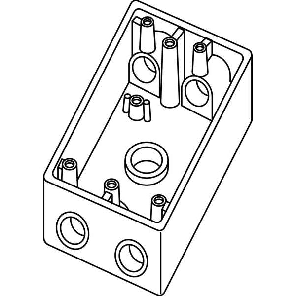 Weatherproof Box, 1/2 in Hub, Aluminum