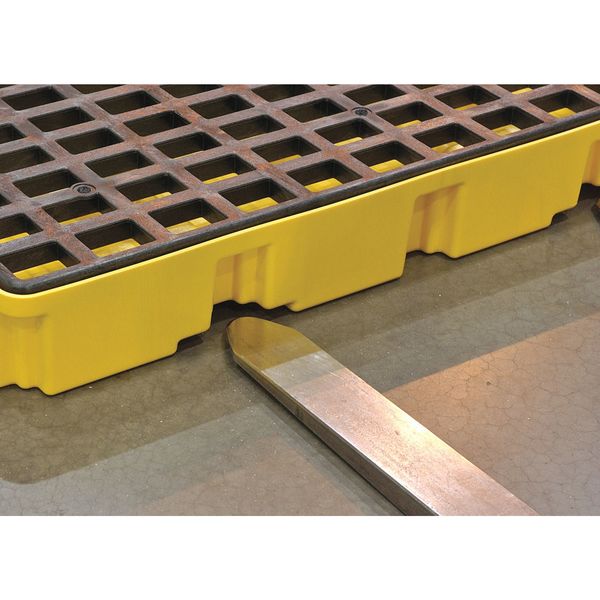 Drum Spill Containment Pallet, for (2) Drums, 30 Gallon Spill Capacity, 5000 lb Load Capacity