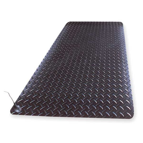 Black Static Dissipative Mat 9/16 in Thick, Vinyl Laminate